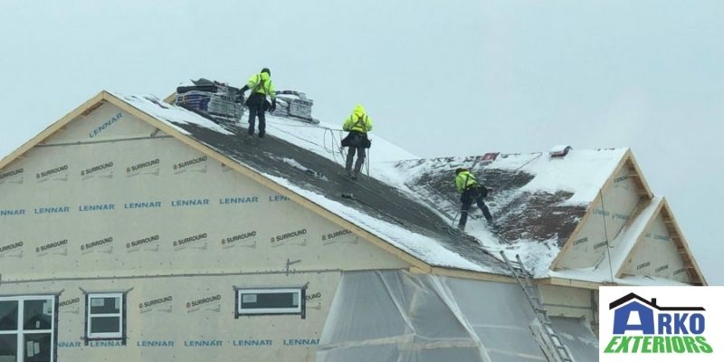 replace a roof in the winter