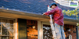 Clear downspouts and gutters