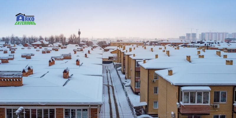 Flat Roof Snow - Arko Exteriors